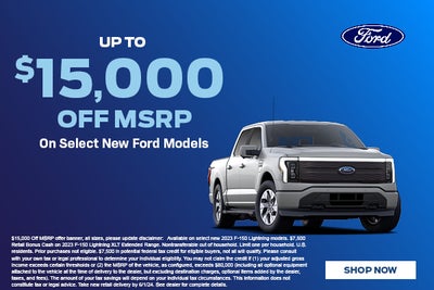 Up To $15,000 OFF MSRP